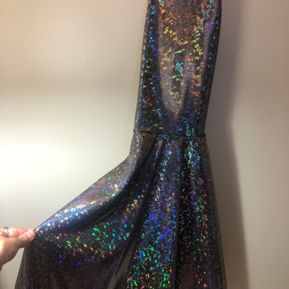 BlackMilk silver Disco Skater Dress S